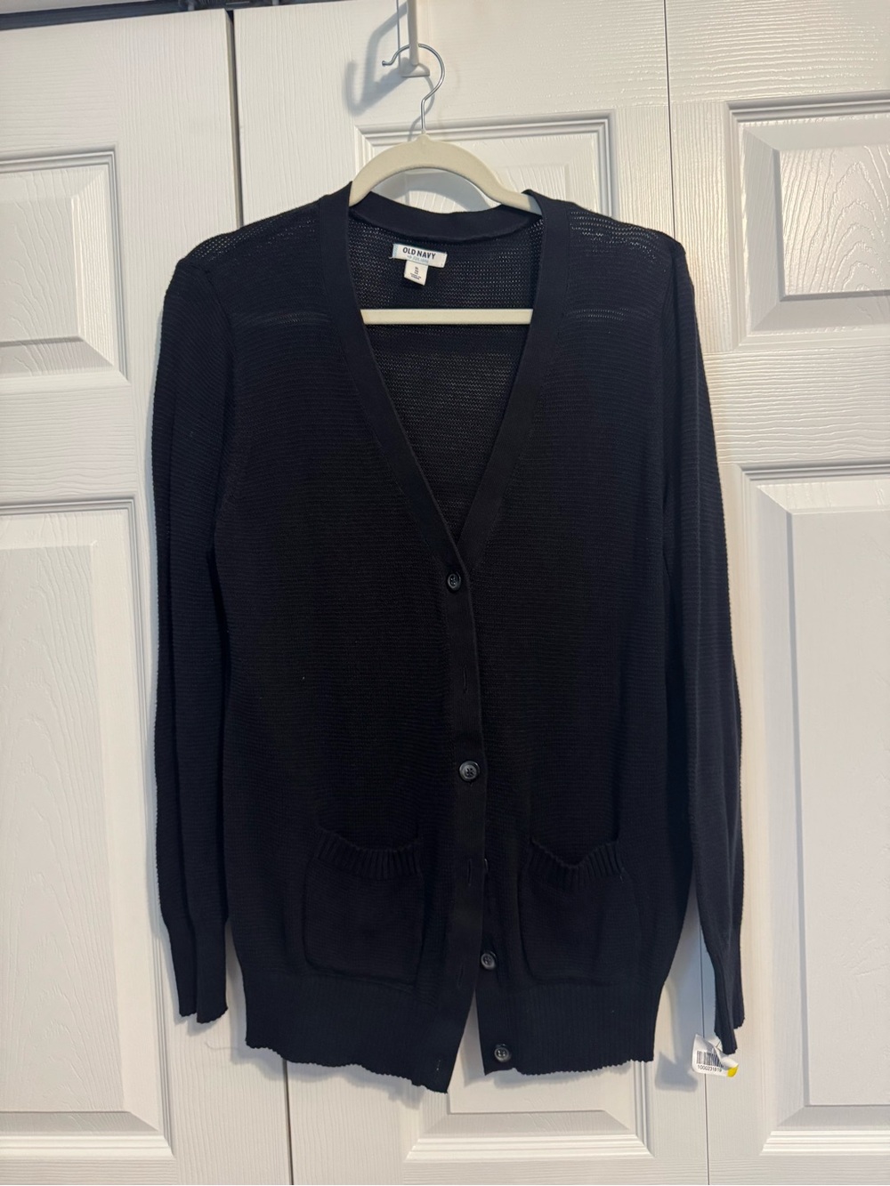 Old Navy Black V-Neck Button-Up Cardigan